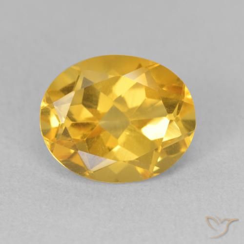 3.33ct Natural Bright Gold Citrine, Oval, VS