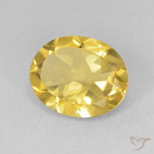 3.18 ct Golden Citrine Stone, Natural Citrine in Oval Facet Shape for Sale