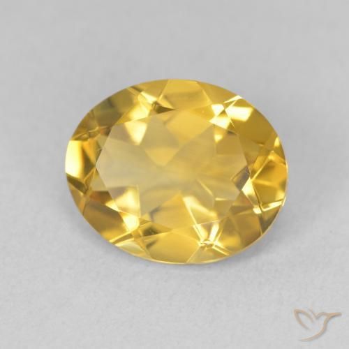 3.03 ct Golden Citrine Stone, Natural Citrine in Oval Facet Shape for Sale