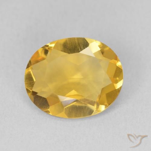 3.02ct Natural Deep Gold Citrine, Oval, VS