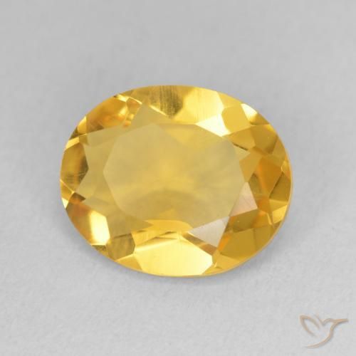 3.02 ct Golden Citrine Stone, Natural Citrine in Oval Facet Shape for Sale