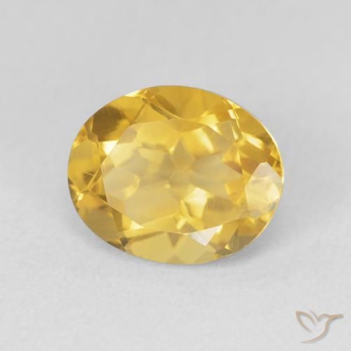 3.32 ct Golden Citrine Stone, Natural Citrine in Oval Facet Shape for Sale