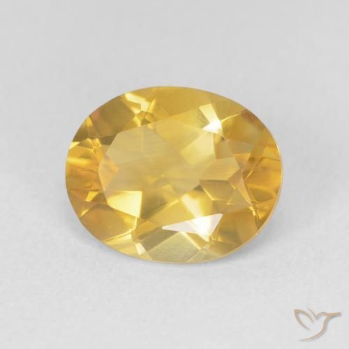 3.11 ct Golden Citrine Stone, Natural Citrine in Oval Facet Shape for Sale