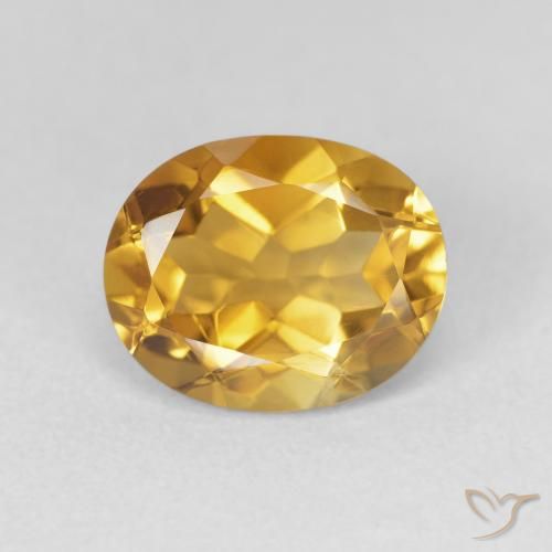 3.30ct Natural Medium Orange-Gold Citrine, Oval, VVS-VS