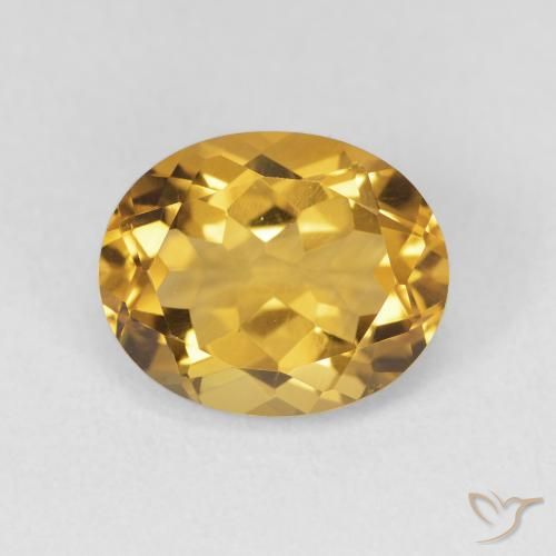 3.47ct Natural Deep Gold Citrine, Oval, VVS-VS