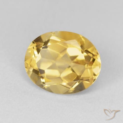 3.43 ct Golden Citrine Stone, Natural Citrine in Oval Facet Shape for Sale
