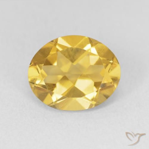 3.20ct Natural Medium Golden Citrine, Oval, VVS-VS