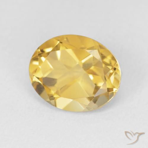 3.59 ct Golden Citrine Stone, Natural Citrine in Oval Facet Shape for Sale