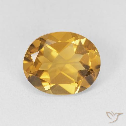 3.20ct Natural Medium Dark-Golden Citrine, Oval, VVS-VS