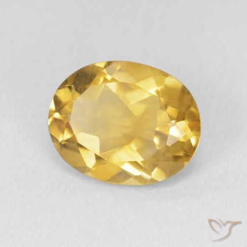 3.18 ct Golden Citrine Stone, Natural Citrine in Oval Facet Shape for Sale
