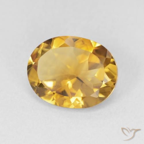 3.11 ct Golden Citrine Stone, Natural Citrine in Oval Facet Shape for Sale