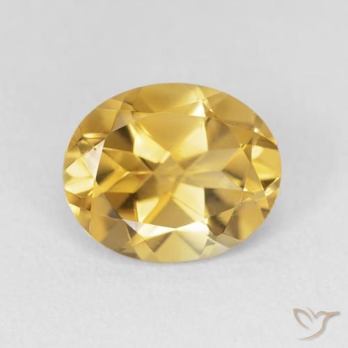 3.25ct Natural Deep Gold Citrine, Oval, VVS-VS