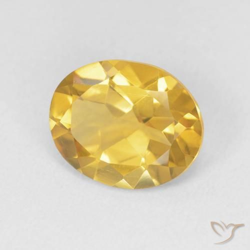 3.05 ct Golden Citrine Stone, Natural Citrine in Oval Facet Shape for Sale
