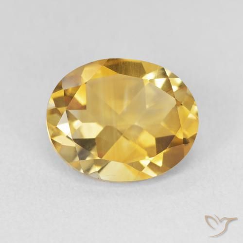 3.38ct Natural Deep Gold Citrine, Oval, VVS-VS