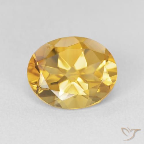 3.32ct Natural Bright Gold Citrine, Oval, VVS-VS