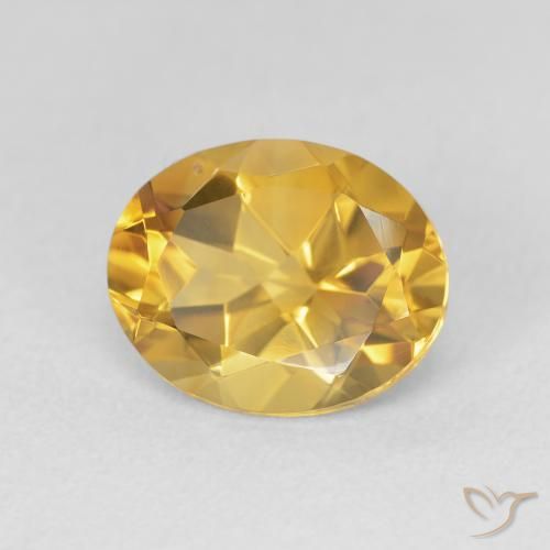 3.32 ct Golden Citrine Stone, Natural Citrine in Oval Facet Shape for Sale