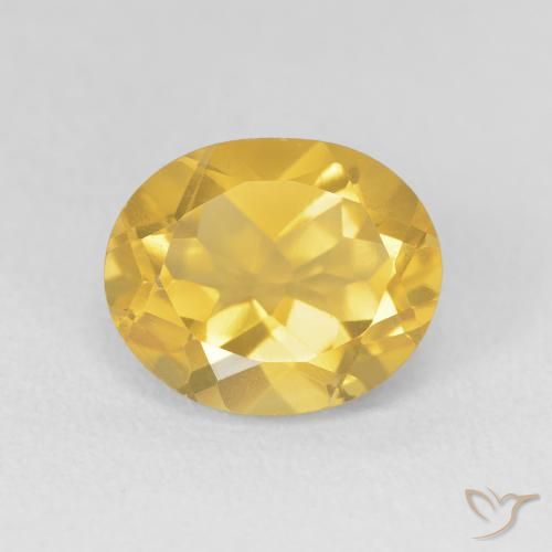 3.78ct Natural Golden Orange Citrine, Oval, VVS-VS