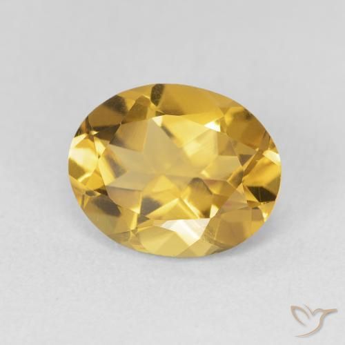 3.11 ct Golden Citrine Stone, Natural Citrine in Oval Facet Shape for Sale