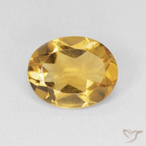 3.23ct Natural Medium Light-Golden Citrine, Oval, VVS-VS