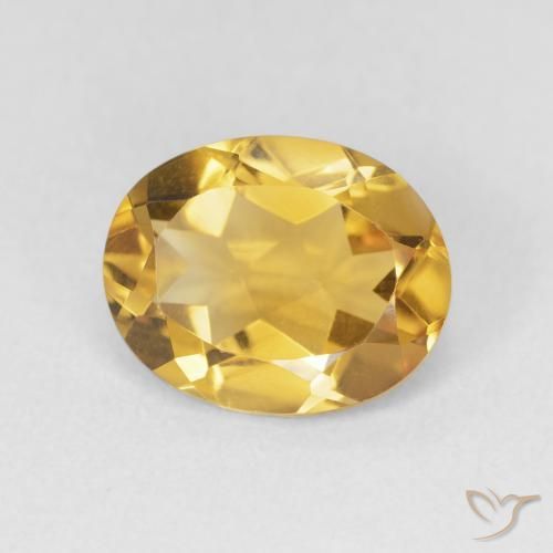 3.23 ct Golden Citrine Stone, Natural Citrine in Oval Facet Shape for Sale