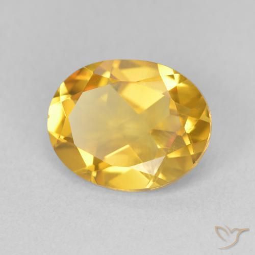 3.11 ct Golden Citrine Stone, Natural Citrine in Oval Facet Shape for Sale