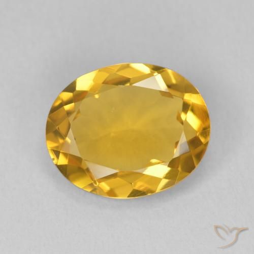 2.94ct Natural Bright Gold Citrine, Oval, VVS