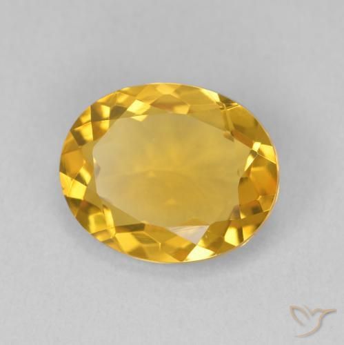 2.94 ct Golden Citrine Stone, Natural Citrine in Oval Facet Shape for Sale