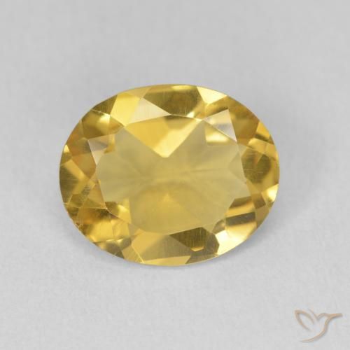 2.44ct Natural Medium Golden Citrine, Oval, VVS-VS