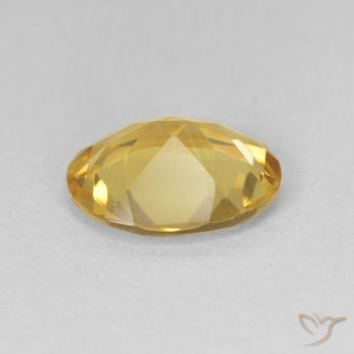 Citrine Gemstone in 11 x 9 mm (calibrated) Size for Sale, Citrine Stone in Medium Golden Color