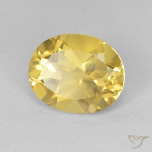 3.26 ct Golden Citrine Stone, Natural Citrine in Oval Facet Shape for Sale