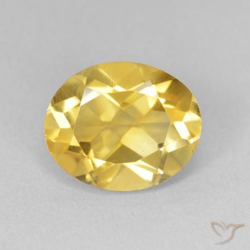 3.31ct Natural Medium Golden Citrine, Oval, VVS-VS