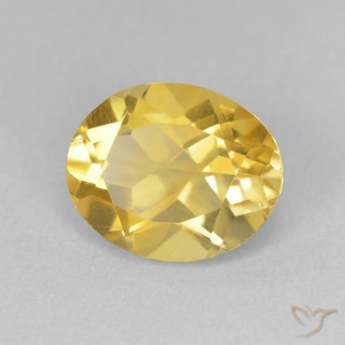 3.31 ct Golden Citrine Stone, Natural Citrine in Oval Facet Shape for Sale