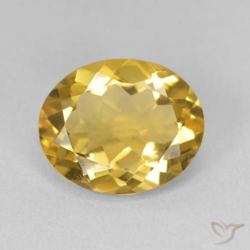 3.31ct Natural Golden Citrine, Oval, VVS-VS