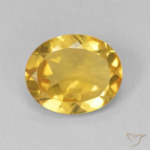3.04ct Natural Bright Gold Citrine, Oval, VVS-VS