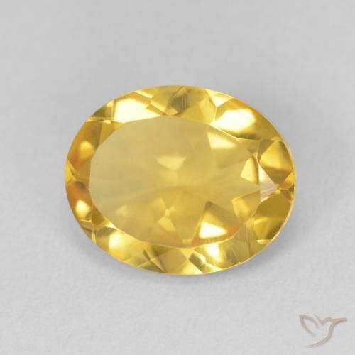 3.04 ct Golden Citrine Stone, Natural Citrine in Oval Facet Shape for Sale