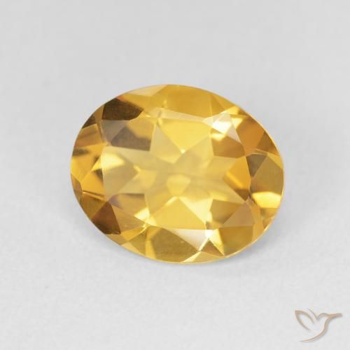 2.58 ct Golden Citrine Stone, Natural Citrine in Oval Facet Shape for Sale