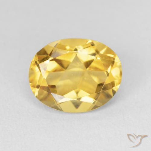 3.28ct Natural Deep Gold Citrine, Oval, VVS