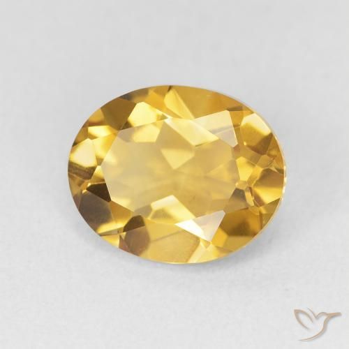3.36 ct Golden Citrine Stone, Natural Citrine in Oval Facet Shape for Sale