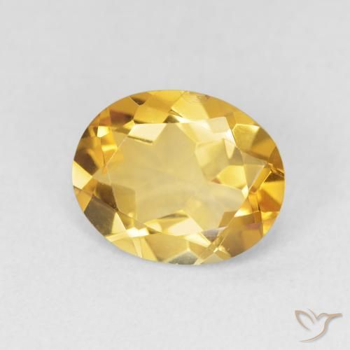 2.63 ct Golden Citrine Stone, Natural Citrine in Oval Facet Shape for Sale