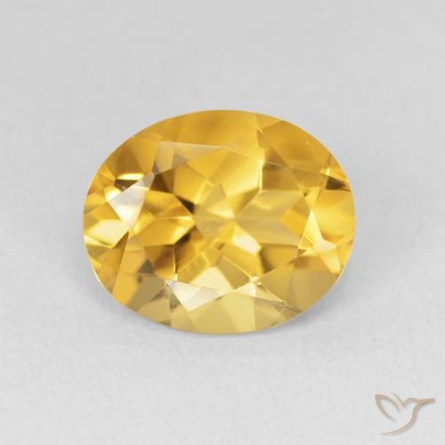 3.18ct Natural Bright Gold Citrine, Oval, VVS