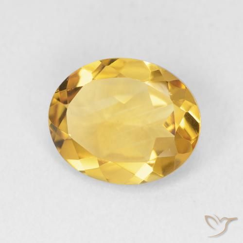 2.78 ct Golden Citrine Stone, Natural Citrine in Oval Facet Shape for Sale