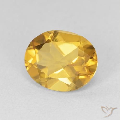 3.14 ct Golden Citrine Stone, Natural Citrine in Oval Facet Shape for Sale