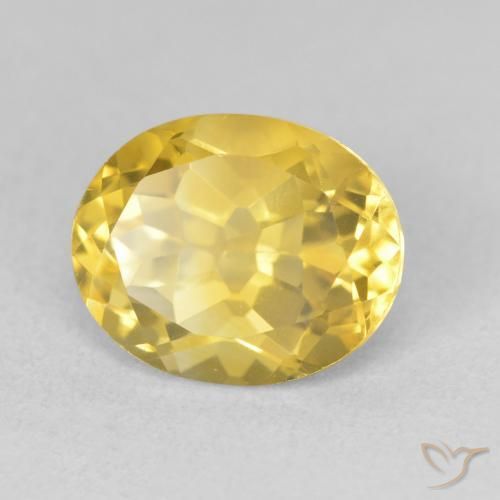 3.59 ct Golden Citrine Stone, Natural Citrine in Oval Facet Shape for Sale