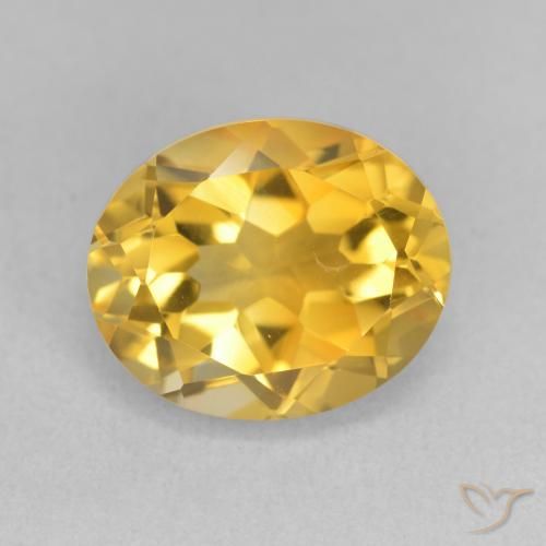 3.72ct Natural Medium Gold Citrine, Oval, VVS-VS
