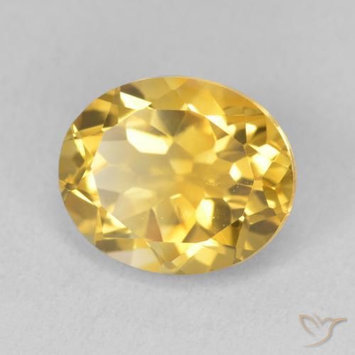 3.72 ct Golden Citrine Stone, Natural Citrine in Oval Facet Shape for Sale