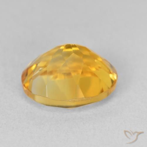 Citrine Gemstone in 11 x 9 mm (calibrated) Size for Sale, Citrine Stone in Medium Gold Color