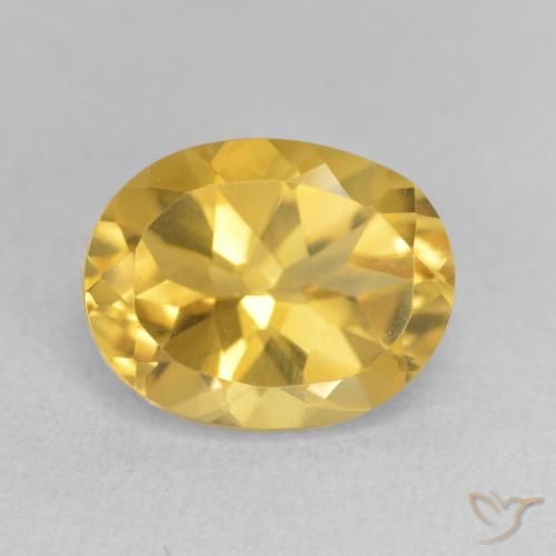 3.50ct Natural Golden Orange Citrine, Oval, VVS-VS