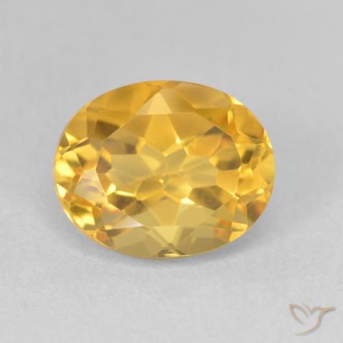 3.34ct Natural Golden Orange Citrine, Oval, VVS-VS