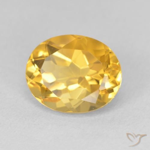 3.34 ct Golden Citrine Stone, Natural Citrine in Oval Facet Shape for Sale