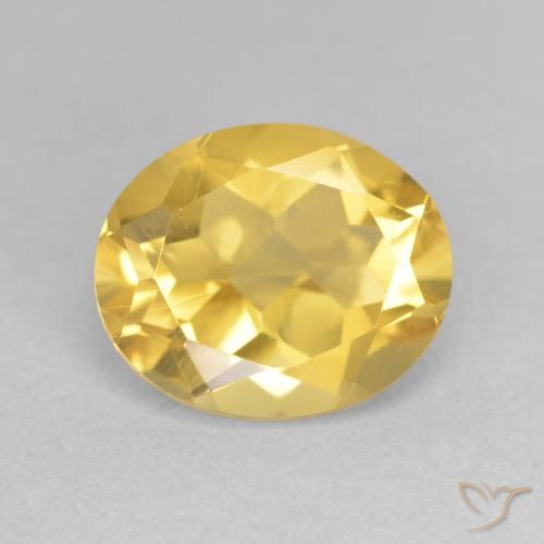 3.45ct Natural Medium Golden Citrine, Oval, VVS-VS